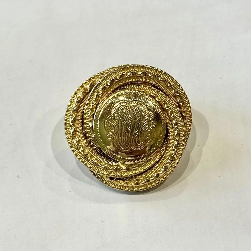 Gold Vintage Brooch Pin Antique‎ Jewelry Shawl Bag